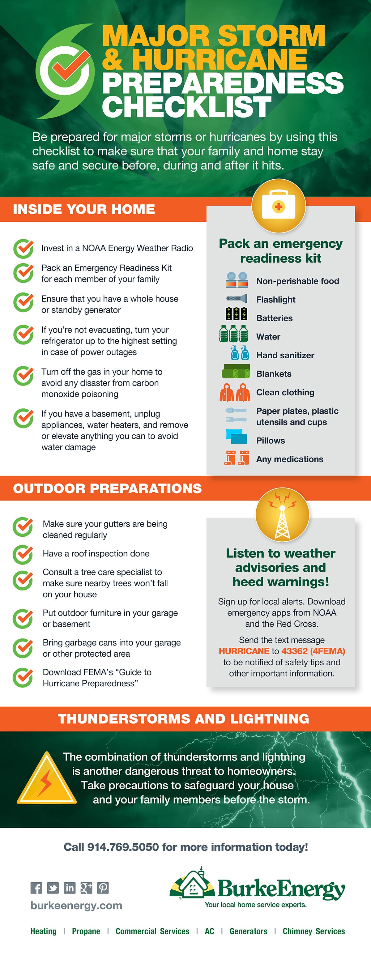 Hurricane storm preparedness checklist infographic 