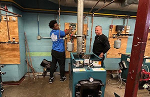 Students competing in HVAC challenge