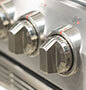 Knobs on a gas stove